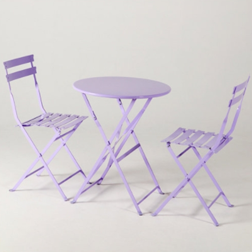 마켓비 VALLEN 접이식 빈티지 식탁 600 (의자2개)_이미지