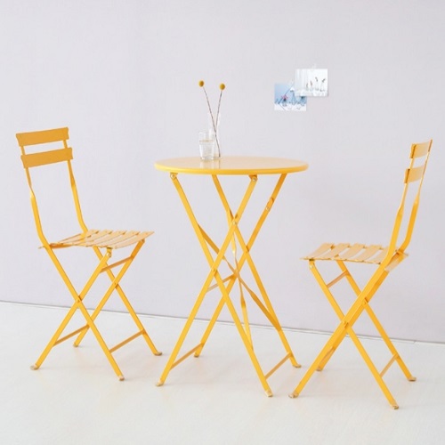 마켓비 VALLEN 접이식 빈티지 식탁 600 (의자2개)_이미지