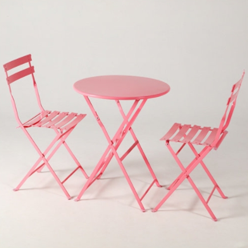 마켓비 VALLEN 접이식 빈티지 식탁 600 (의자2개)_이미지