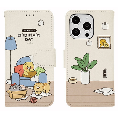 아이콘스 카카오프렌즈 갤럭시 와이드7 춘식이 오디너리데이 다이어리 케이스_이미지