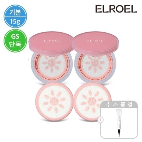 엘로엘 핑크 톤업 선쿠션 15g (본품2개+리필2개)_이미지