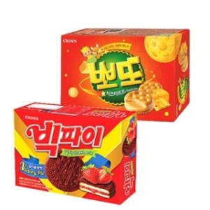 크라운제과 빅파이 딸기 216g 10개_이미지