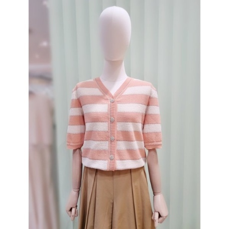 엔씨에프 나이스클랍 스트라이프 니트 가디건 N233PWK704