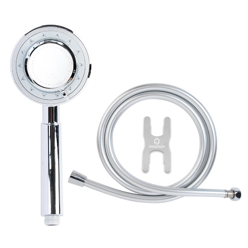 홈다움 3단기능 마사지 샤워기 + 물때방지 PVC 샤워호스 1.5m