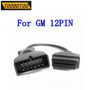 GM 차량용 자동 검사 커넥터 어댑터 케이블 12 핀 OBDII OBD 2 12-16 차량 스캐너