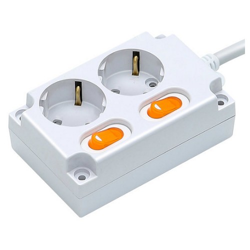 2구 16A 개별스위치 멀티탭