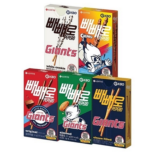 KBO X 빼빼로 5종 혼합구성 (롯데 자이언츠)