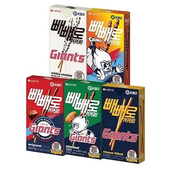 롯데제과 KBO X <b>빼빼로</b> 5종 혼합구성 (롯데 자이언츠)