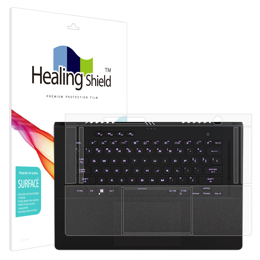폰트리 힐링쉴드 ASUS ROG 제피러스 M16 GU603 무광 외부보호필름 팜레스트/터치패드 2매