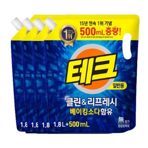 테크 클린 앤 리프레시 일반용 리필 2.3L (4개)_이미지