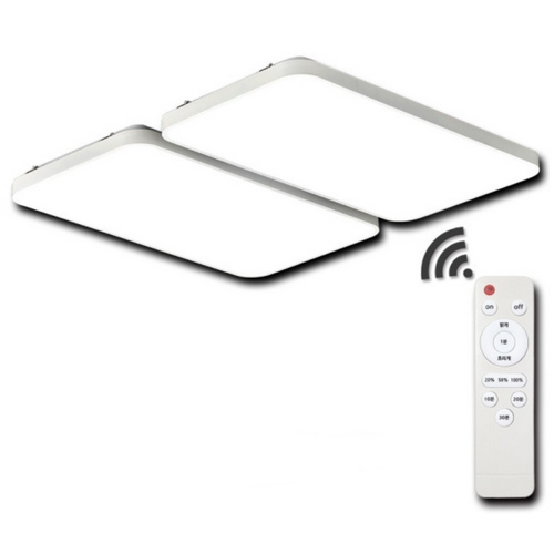 LED 슬림 시스템 리모컨 4등 거실등 100W