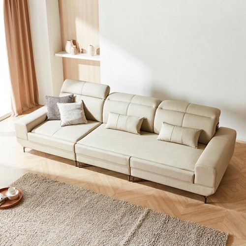 현대의료기 세디아 4인 천연 가죽 흙소파 MS (컴포트황토숯볼)_이미지