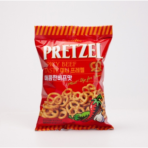 삼진씨앤에프 미니 프레첼 매콤한 비프맛 85g (1개)_이미지