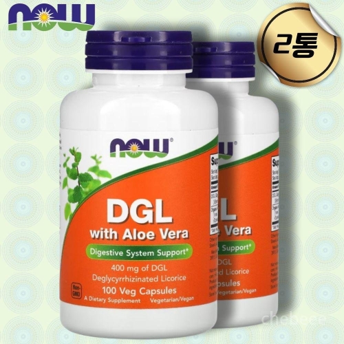 나우푸드 DGL with 알로에 베라 100캡슐 (2개)_이미지