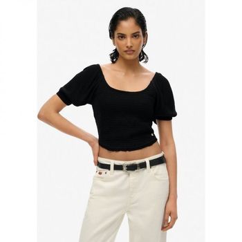 슈퍼드라이 Co SMOCKED Blouse black 7503676