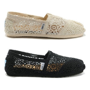 TOMS 여성용 크로쉐 슬립온 슈즈 여름 신발_이미지