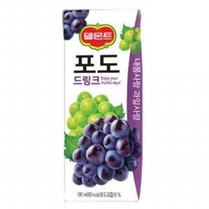 롯데칠성음료 델몬트 포도 드링크 190ml (96개)