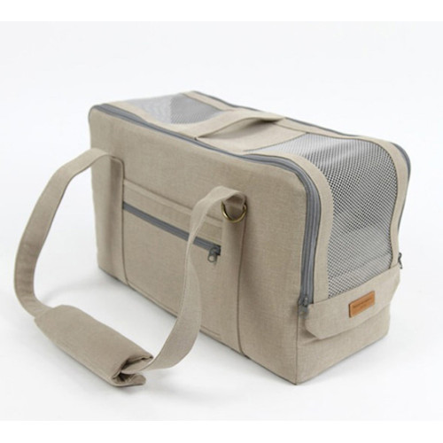 완두콩맘 푸치백 솔리드 강아지 이동가방 그레이 XL