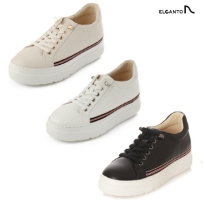  엘칸토 여성 초경량 큐션업 6cm 키높이 밴드끈스니커즈 LCWS97U339 블랙