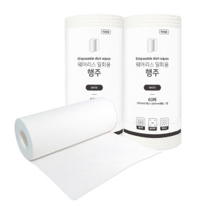 웨어리스 일회용 행주 60매x2롤 주방 위생