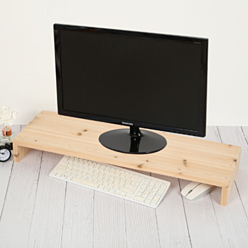 기본와이드 원목 듀얼 모니터받침대