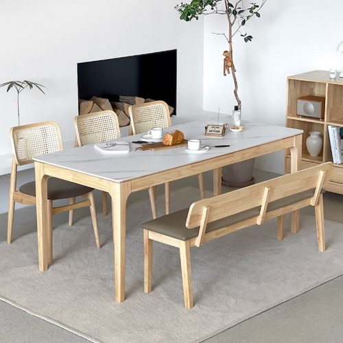 로포텐 RT1 내추럴 포세린 세라믹 식탁 1800 (의자별도)