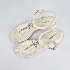 샤넬 라끄메 CC로고 클래식 체인스트랩 샌들 G31463 네이비블루_이미지