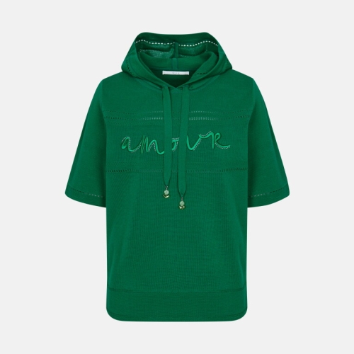 기비 레터링 자수 후드 니트 GY24M4FRP27