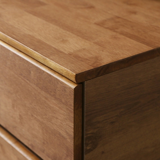 BIF보루네오 앳홈 테드 속깊은 브라우니 원목 5단 광폭 서랍장 400_이미지
