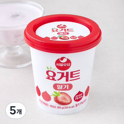 서울우유 요거트 딸기 380g (5개)_이미지