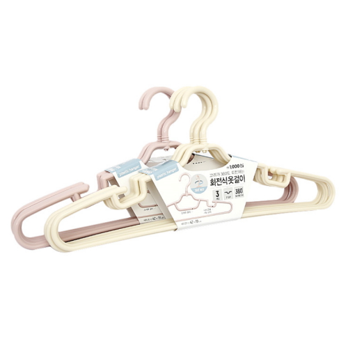 다이소 ㅤ베스트 회전 옷걸이 (3개)_이미지