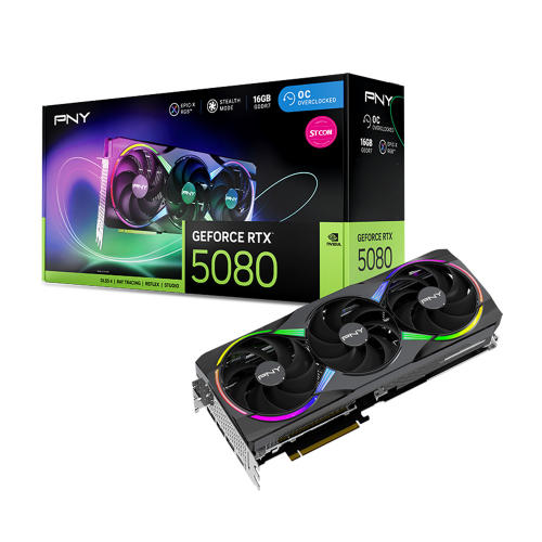PNY 지포스 RTX 5080 EPIC-X RGB OC D7 16GB Triple Fan STCOM_이미지