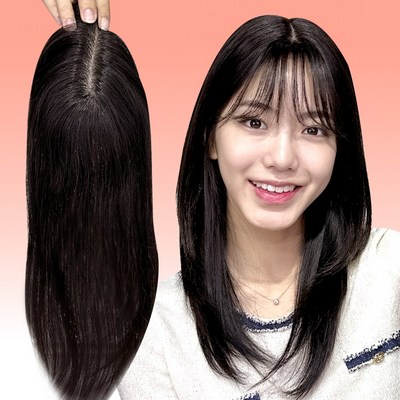 모 단발머리 앞머리가발 가르마가발 여자부분가발 35cm CM-P06010 자연갈색 왼쪽가르마 미커트형 1개