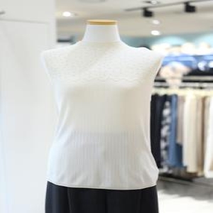 꼼빠니아 레이스 민소매 나시 니트 티셔츠 CAFU5-WST800_이미지