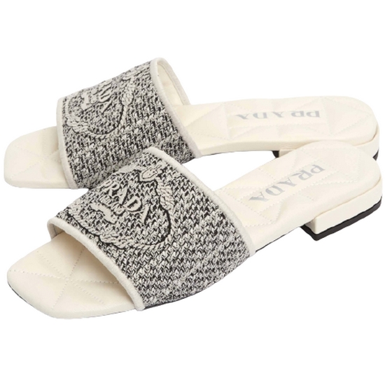 프라다 리카모 자카드 슬리퍼 1XX620 3LKF F0N12_이미지