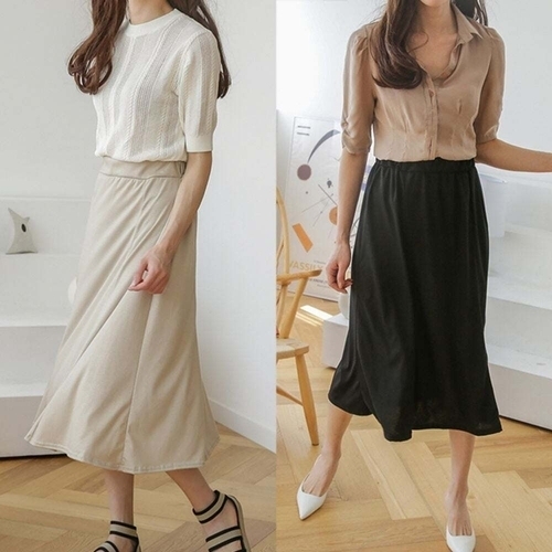 오너클랜 국내생산 TR스커트 롱스커트 숏스커트 치마 데일리 W3B339C260310