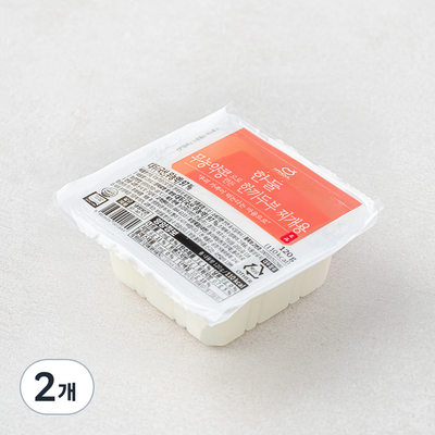 한둘 무농약콩으로 만든 한끼 두부 찌개용 120g (2개)_이미지