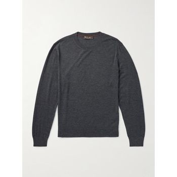 로로피아나 그레이 소티레 슬림 핏 울 실크 캐시미어 블렌드 151922902_이미지