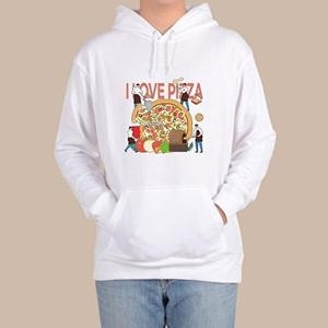 패션 JHQOQ547_4B 후드티 아이러브 피자 남자후드티 창업