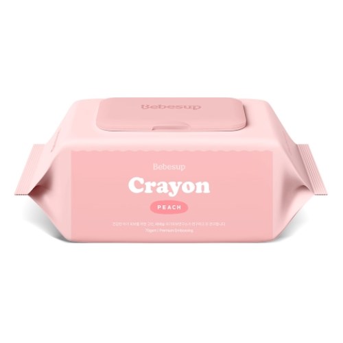 베베숲 크레용 피치 물티슈 캡형 70매