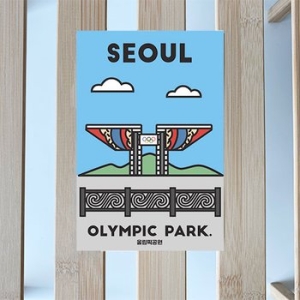 너울나비 올림픽공원 엽서_랜드마크_2매1set 1181777_이미지