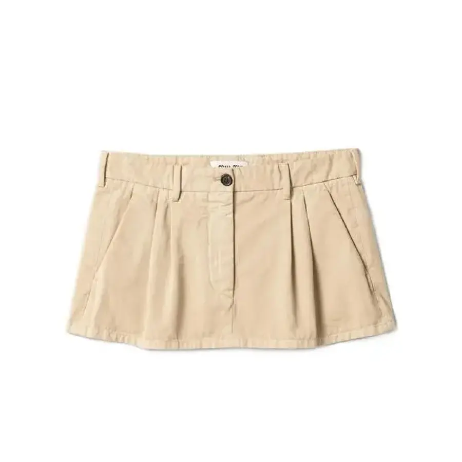 미우미우 Mini skirt SS26 MG2637S OOO19EKF0006 Beige 7168618 20JP13