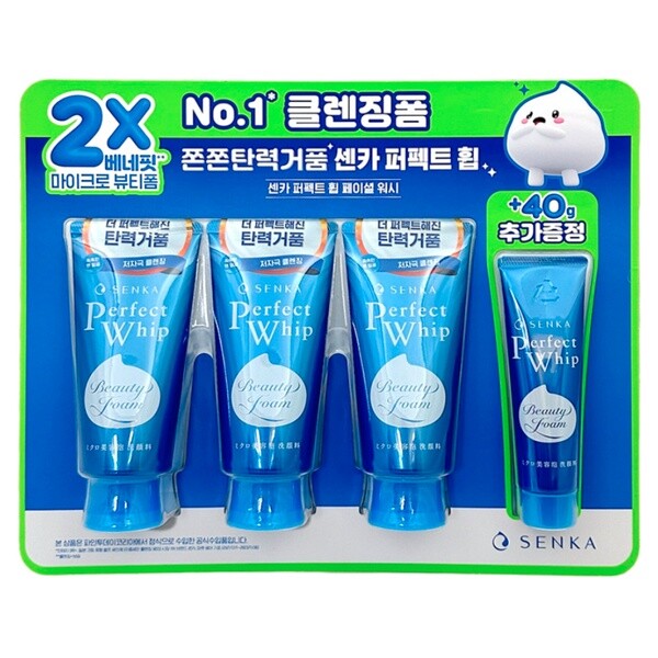 시세이도 센카 퍼펙트 휩 페이셜 워시 120g (기획세트)_이미지