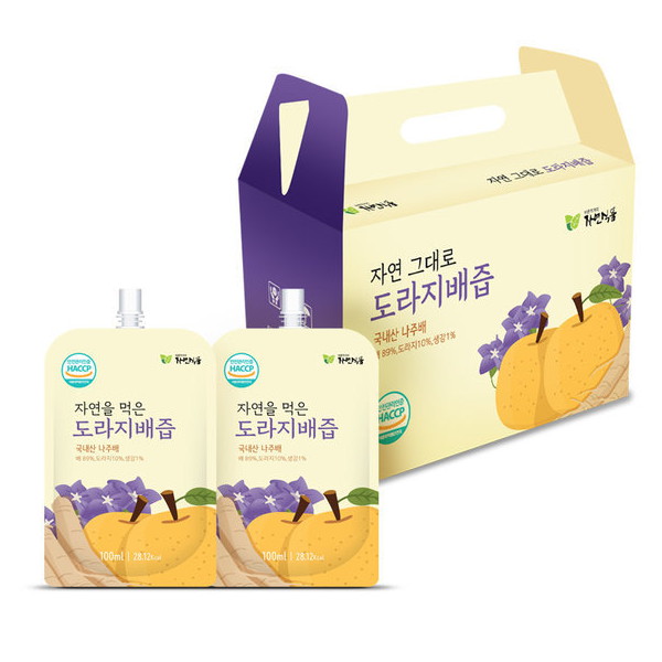 자연식품 자연그대로 도라지배즙 100ml 60포이미지입니다. 누르면 해당 게시물로 새창이동합니다.