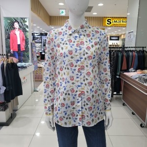 PAT 여성 면아사 플라워 프린트 셔츠 1J41501_이미지