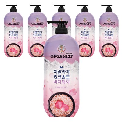 온더바디 오가니스트 히말라야 핑크솔트 바디워시 로즈향 865ml (6개)_이미지