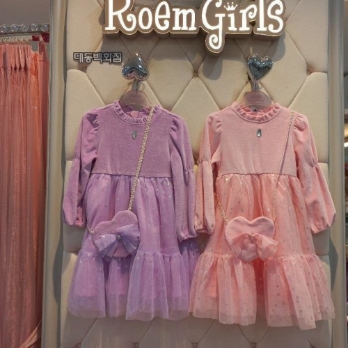 로엠걸즈 샤 벨벳 원피스 RGOW24T2P
