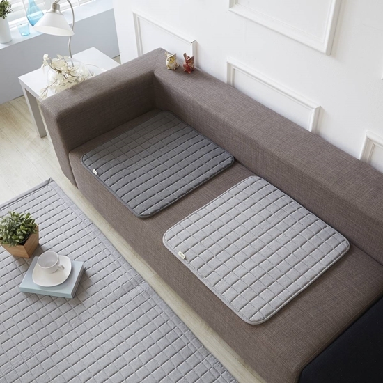 클래식 천연광목 라텍스 누비방석 1인용