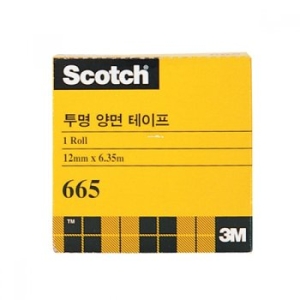 3M 스카치 투명 양면테이프 리필 665 12mm x 6.35m (72개)_이미지