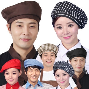 레뷰가운 주방 베레모 주방 위생모자 베이커리 빵집 카페 CA38_이미지